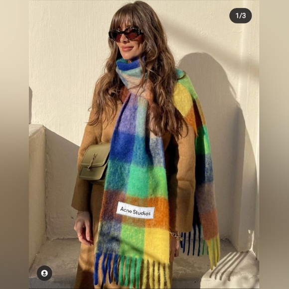 Acne Studios Plaid Mohair Scarf - Picture 1 of 3